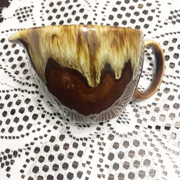 VINTAGE McCoy drip glaze sugar bowl and creamier - Picture 4 of 8